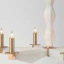 John Richard - Sculptural Alabaster and Brass Six-Light Chandelier